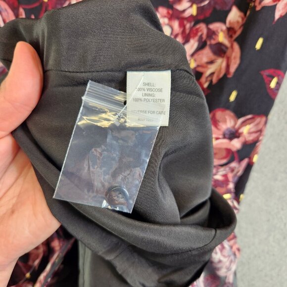 Garnet Hill Dress Womens 10 Purple Dropwaist Button Up Dark Romantic Moody - Picture 8 of 13